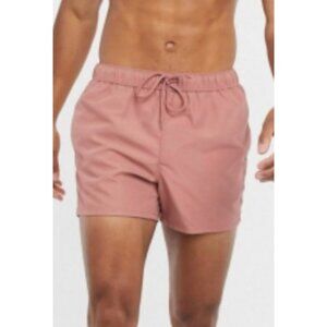 ASOS Mauve Pink Men’s Drawstring 2” Inseam Swimming Trunks NWT Size XL